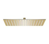 vidaXL Cabezal ducha efecto lluvia acero inox cuadrado dorado 40x30cm