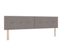 vidaXL Cabezal LED Botones en tapicería Taupe de 100 cm