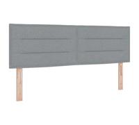 vidaXL Cabezal LED Diseño de Líneas Gris Claro 72 cm Tela