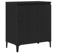 vidaXL Cabinet Buffet Moderno de Roble Negro para Comedor | Madera Sólida con Dos Puertas de Almacenamiento | Montaje Fácil | Acabado Elegante | Uso Versátil en Interior | Mueble Chic Flexible