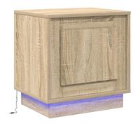 vidaXL Cabinet de Noche con Luces LED Roble Sonoma 44x34,5x45 cm