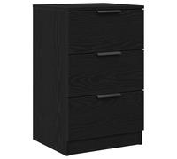 vidaXL Cabinet de Noche de Roble Negro 40x65x65 cm