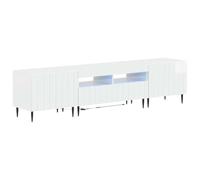 vidaXL Cabinet de TV LED de 5 Piezas Blanco Brillante