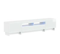 vidaXL Cabinet de TV LED de 5 Piezas Blanco Brillante