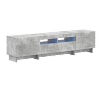 vidaXL Cabinet de TV LED de 5 Piezas Gris Hormigón