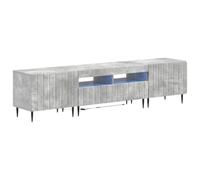vidaXL Cabinet de TV LED de 5 Piezas Gris Hormigón