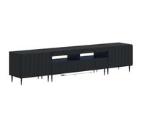 vidaXL Cabinet de TV LED de 5 Piezas Negro Madera de ingeniería
