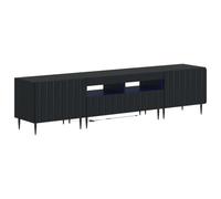 vidaXL Cabinet de TV LED de 5 Piezas Negro Madera de ingeniería