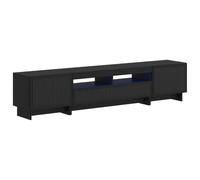vidaXL Cabinet de TV LED de 5 Piezas Negro Madera de ingeniería