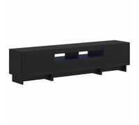 vidaXL Cabinet de TV LED de 5 Piezas Negro Madera de ingeniería