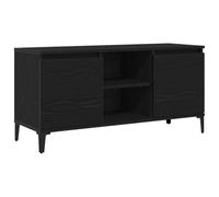 vidaXL Cabinet de TV Moderno en Roble Negro con Amplio Espacio de Almacenamiento para Sala de Estar y Dormitorio, Elegante Soporte de Madera, Mueble de Entretenimiento para el hogar,