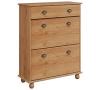 vidaXL Cabinet de Zapatos ASKIM 85x35x108 cm de Madera Sólida de Pino