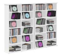 vidaXL Cabinet para CDs 2 uds. Blanco 60 x 17 x 92 cm