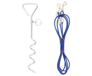 vidaXL Cable de amarre para perros con estaca de tierra 5 m