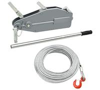 vidaXL Cabrestante Elevador de Cable Polipasto Tracción Tensión Elevación Mano Palanca Manual Gancho Seguridad Protección contra Sobrecargas 800 kg