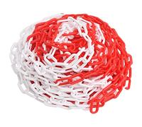 vidaXL Cadenas de Advertencia Barrera de Eslanones Seguridad Protección Aparcamiento Interior Exterior Plástico Rojo y Blanco 100 m Ø6 mm