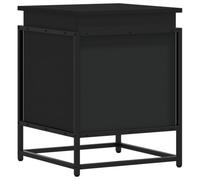 vidaXL Caja almacenaje con Tapa Madera ingeniería Negro 40x40x51,5 cm, Caja de Mantas, baúl de almacenaje, Caja de almacenaje de Juguetes