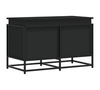 vidaXL Caja almacenaje con Tapa Madera ingeniería Negro 80x40x51,5 cm, Caja de Mantas, baúl de almacenaje, Caja de almacenaje de Juguetes
