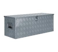 vidaXL Caja Aluminio 110,5x38,5x40 cm Plateada Bricolaje Taller Herramientas