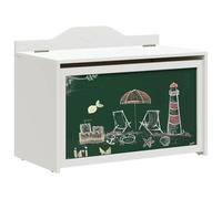 vidaXL Caja con Pizarra 73 x 40 x 55 cm Madera de ingeniería, Habitación Infantil, Almacenamiento Moderno, Almacenamiento Duradero, Organizador Rectangular, Caja de Juego Creativa, Solución para niño