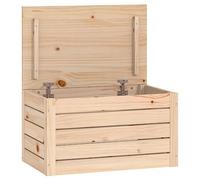 vidaXL Caja de Almacenaje Baúl Armario Tapa Cesto Cubo Ropa Zapatos Juguetes Cuarto Baño Sala de Estar Dormitorio Madera Maciza de Pino