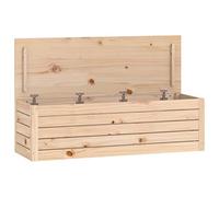 Caja de almacenaje madera maciza de pino 109x36,5x33 cm