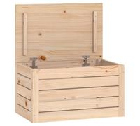 vidaXL Caja de Almacenaje Baúl Armario Tapa Cesto Cubo Ropa Zapatos Juguetes Cuarto Baño Sala de Estar Dormitorio Madera Maciza de Pino