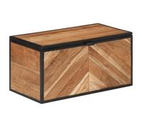 vidaXL Caja de almacenaje Madera Maciza Acacia y Hierro 60x30x30 cm