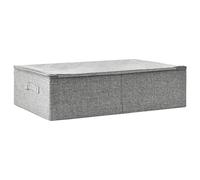 vidaXL Caja de Almacenaje, Caja Plegable, Cofre Organizador de Ropa Bufandas Juguetes, Contenedor para Armario Estantería, Tela Gris