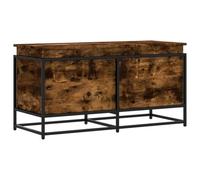vidaXL Caja de almacenaje con Tapa Madera Roble Ahumado 100x40x51,5 cm, Caja de Mantas, baúl de almacenaje, Caja de almacenaje de Juguetes