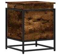 vidaXL Caja de almacenaje con Tapa Madera Roble Ahumado 40x40x51,5 cm, Caja de Mantas, baúl de almacenaje, Caja de almacenaje de Juguetes