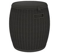 vidaXL Caja de almacenaje de jardín 4 en 1 polipropileno negro