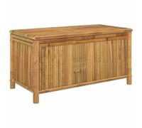 vidaXL Caja de Almacenaje de Jardín Organizador de Herramientas para Patio Piscina Arcón de Ordenación Mueble Exterior Bambú 110x52x55 cm