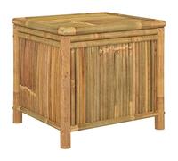 vidaXL Caja de Almacenaje de Jardín Organizador de Herramientas para Patio Piscina Arcón de Ordenación Mueble Exterior Bambú 60x52x55 cm