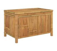 vidaXL Caja de almacenaje jardín exterior Arcón organizador de herramientas bambú 90x52x55 cm