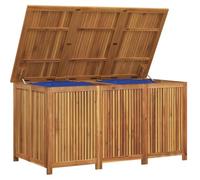 vidaXL Caja de Almacenaje de Jardín, Baúl Exterior, Arcón para Cojines Mantas Juguetes Almohadas, Caja de Almacenaje para Balcón, Madera Maciza Acacia