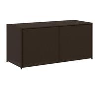 vidaXL Caja de Almacenaje de Jardín, Cofre de Almacenaje, Asiento Banco Exterior, Baúl para Juguetes Patio, Ratán Sintético Marrón 283L