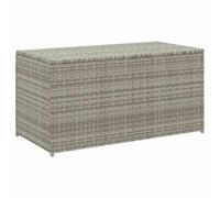 vidaXL Caja de Almacenaje de Jardín Guardar Objeto Organizador Guantera de Gran Capacidad para Balcón Cuarto de Utencilio Mueble Ratán Sintético Gris 120x50x60 cm