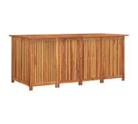 vidaXL Caja de almacenaje de jardín Madera Maciza Acacia 175x80x75 cm, Caja de almacenaje Exterior, Banco de almacenaje, baúl de jardín