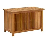 vidaXL Caja de Almacenaje de Jardín Patio Banco Almacenamiento Asiento Entrada Pasillo Decoración Hogar Duradero 90x50x58 cm Madera Maciza Acacia