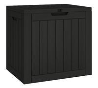 Caja De Almacenaje De Jardín Polipropileno Negra 55,5x43x53 Cm Vidaxl