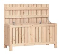 vidaXL Caja de almacenaje jardín Madera Maciza de Pino 108x42,5x54 cm, Caja de Almacenamiento Exterior, Caja de Mantas, Cajas de Almacenamiento