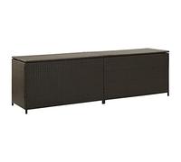 vidaXL Caja de almacenaje jardín ratán sintético marrón 200x50x60 cm