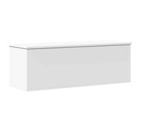 vidaXL Caja de almacenaje Madera de ingeniería Blanco 102x35x35 cm, Caja de Mantas, Cofre de Almacenamiento, baúl de Juguetes, Caja de Juguetes