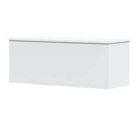 vidaXL Caja de almacenaje Madera de ingeniería Blanco 90x35x35 cm, Caja de Mantas, Cofre de Almacenamiento, baúl de Juguetes, Caja de Juguetes