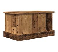 vidaXL Caja de almacenaje Cofre de madera de ingeniería envejecida 30x50x28 cm