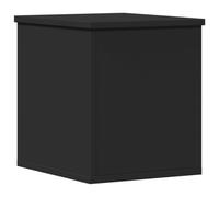 vidaXL Caja de almacenaje Madera de ingeniería Negro 30x35x35 cm, Caja de Mantas, Cofre de Almacenamiento, baúl de Juguetes, Caja de Juguetes