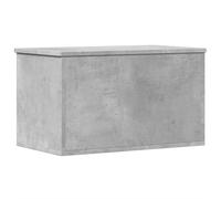 vidaXL Caja de almacenaje Madera ingeniería Gris hormigón 60x35x35 cm, Caja de Mantas, Cofre de Almacenamiento, baúl de Juguetes, Caja de Juguetes