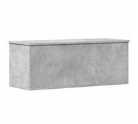 vidaXL Caja de almacenaje Madera ingeniería Gris hormigón 90x35x35 cm, Caja de Mantas, Cofre de Almacenamiento, baúl de Juguetes, Caja de Juguetes