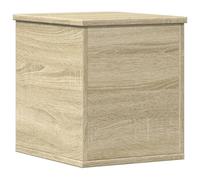 vidaXL Caja de almacenaje Madera ingeniería Roble Sonoma 30x35x35 cm, Baúl de Juguetes, Caja de Mantas, Cofre de Almacenamiento